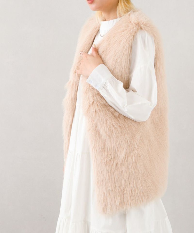 mooi eco fur vest エコファーベスト 【SALE／10%OFF 38.0%割引 ...