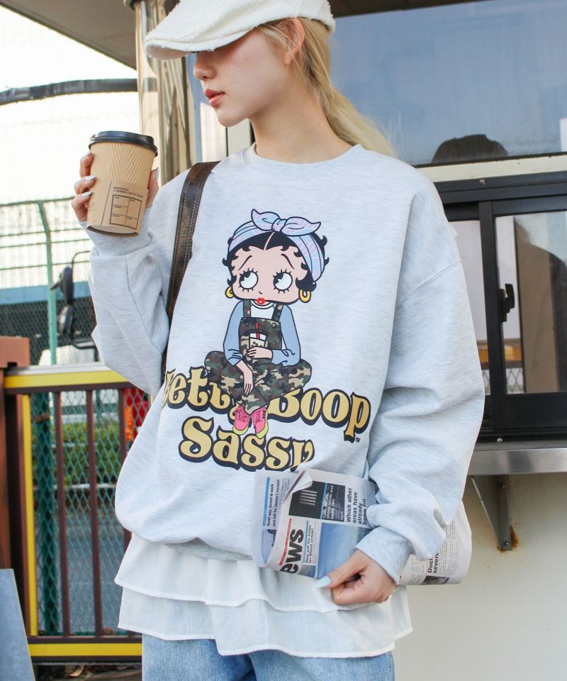 新品 ベティちゃん ダウト スウェット 白 新品 ベティちゃん ダウト スウェット 白 BETTY BOOP｜ベティ