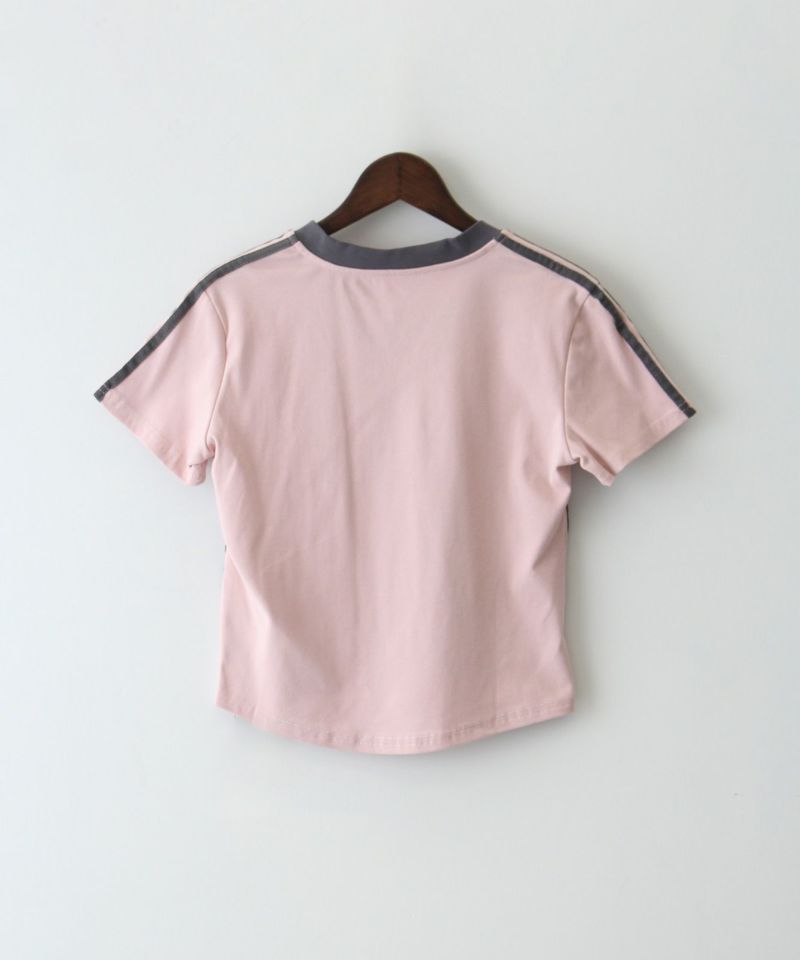 SALE！  新作 トミロゴ Vネック Tシャツ スポ－ツロゴラインVネックトップス | SpRay