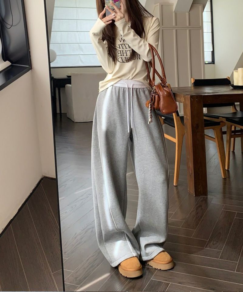 KMRii / レザーパイピングクロップドスウェットパンツ KMRii / レザーパイピングクロップドスウェットパンツ KMRii