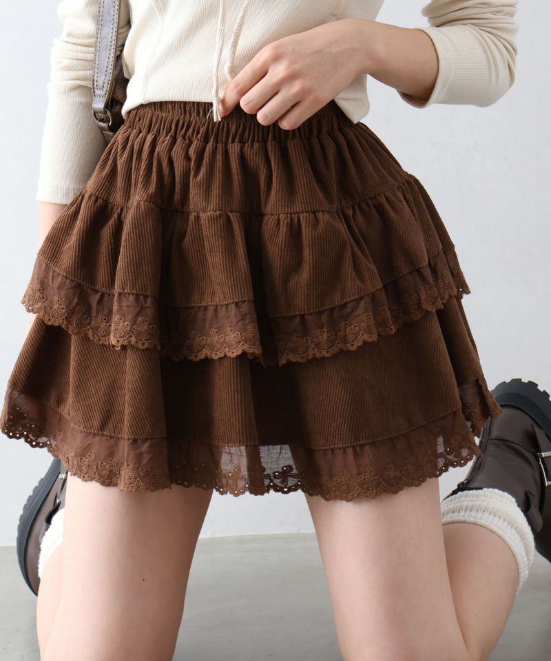 コーデュロイフリルミニスカート | SpRay