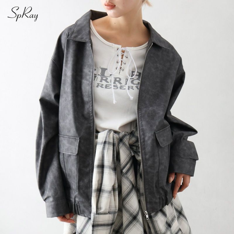 新品未使用 Arpege story フラッフィーブルゾン BALOON ZIP UP JACKET(1 DARK GREY): CONZ: MENS｜CONZ ONLINE STORE
