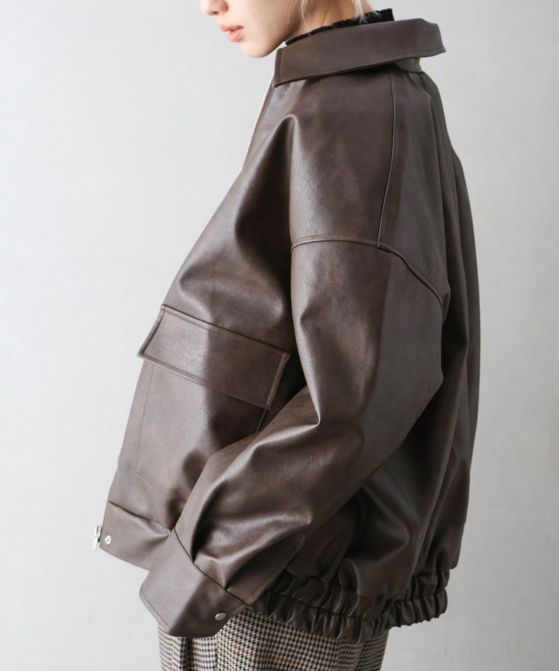 ヴィンテージレザーZIPブルゾン | SpRay