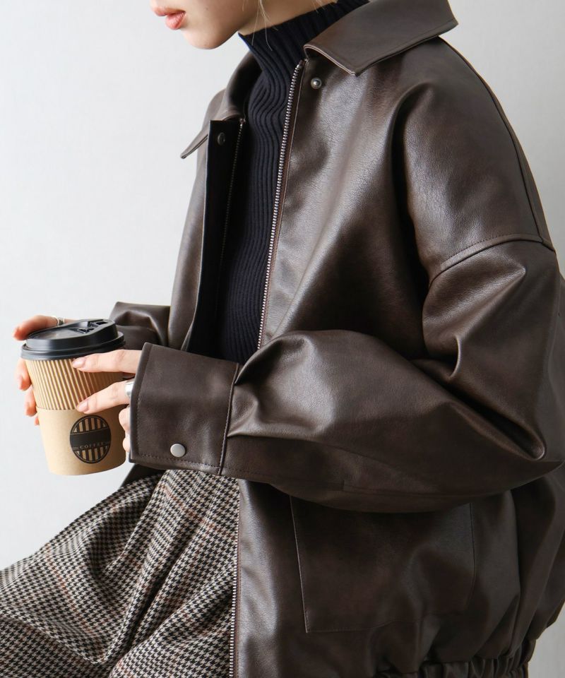 ヴィンテージレザーZIPブルゾン | SpRay