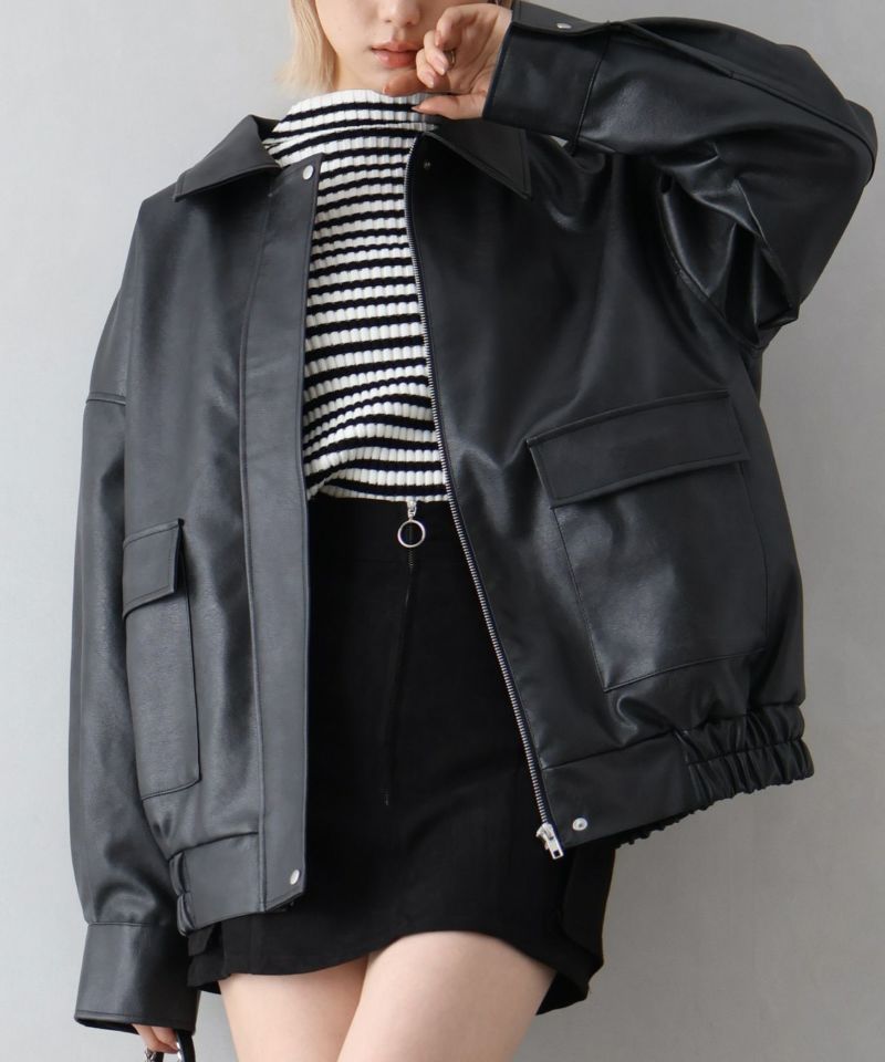 ヴィンテージレザーZIPブルゾン | SpRay