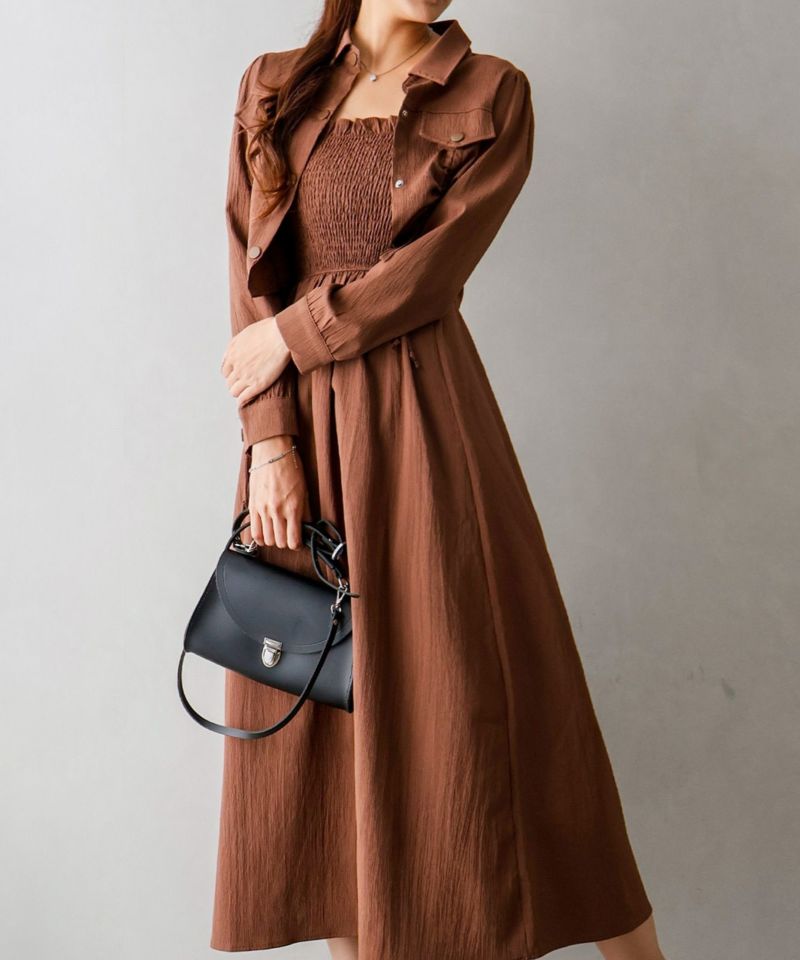 シャーリングジャケット＆キャミワンピース | SpRay