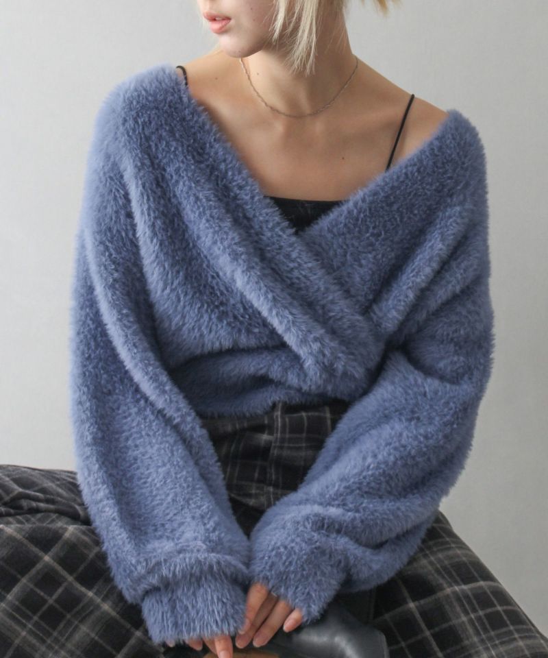 フェザーカシュクールニット | SpRay