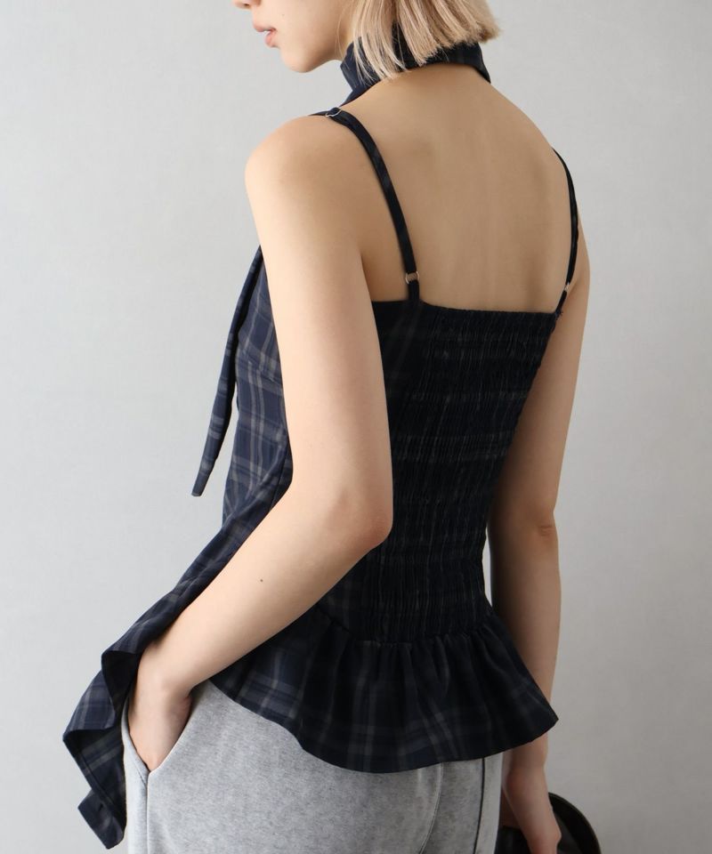 タイ付チェックヘムキャミソール | SpRay