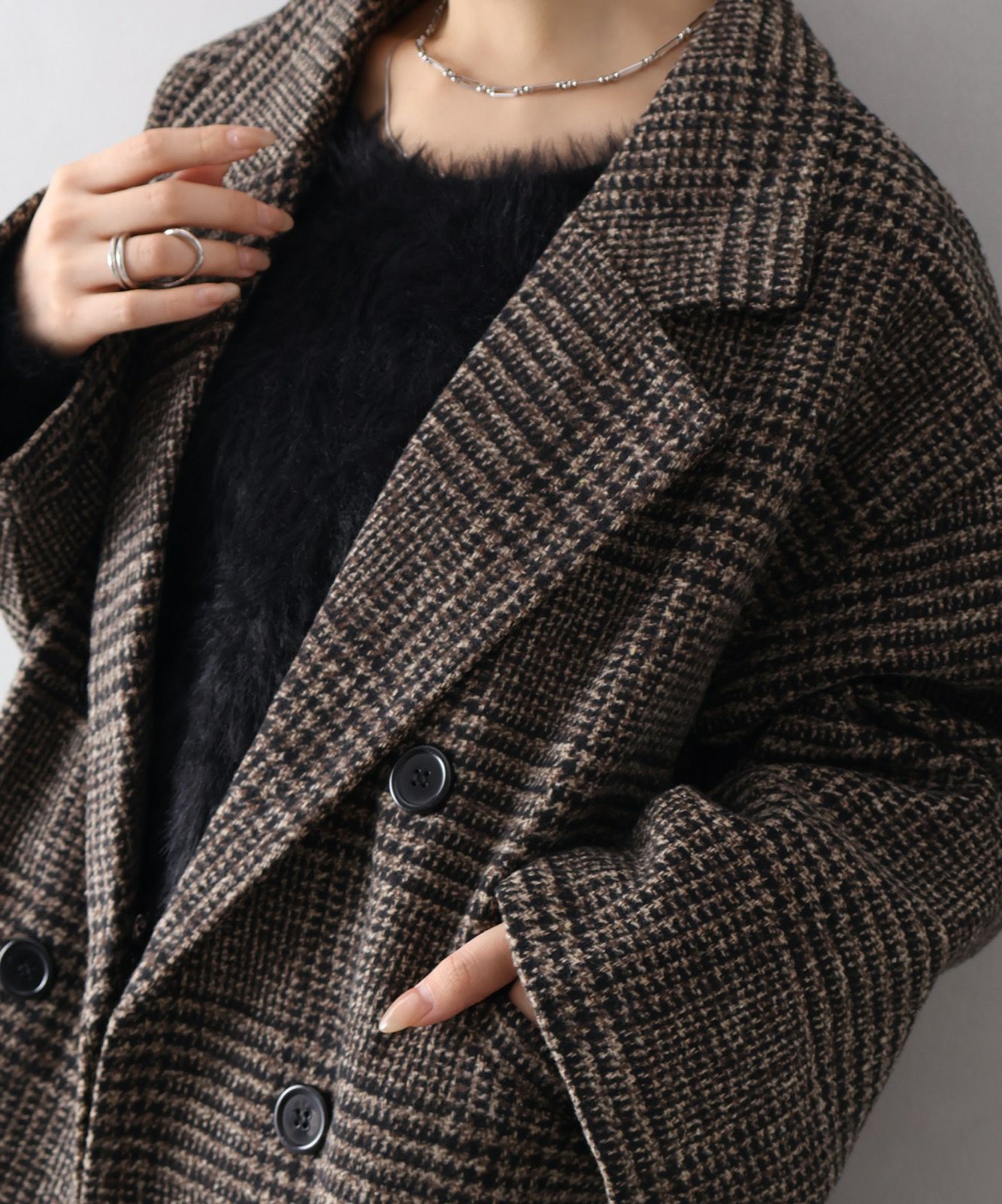 グレンチェックビッグジャケット | SpRay