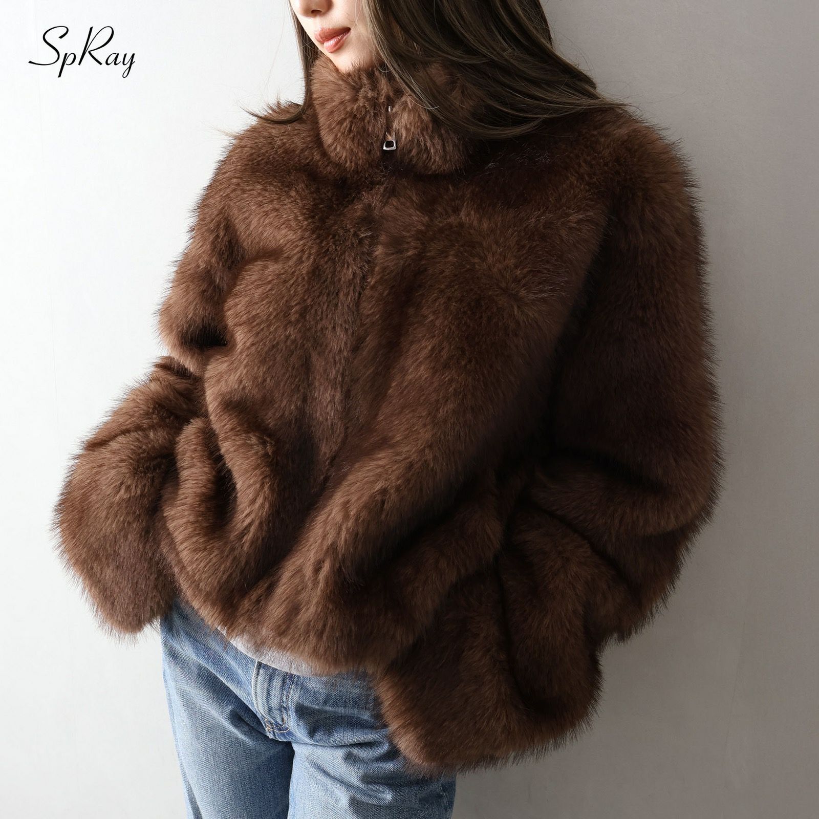 MIXファースタンドブルゾン MIXファースタンドZIPブルゾン | SpRay